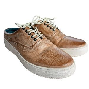 Roan Womens Zania Tan Slip On Sneakers Size 11 Brown Leather